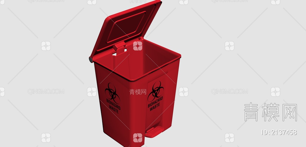 医疗垃圾桶3D模型下载【ID:2137458】