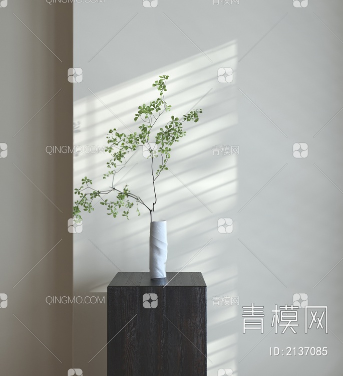 花瓶花艺3D模型下载【ID:2137085】