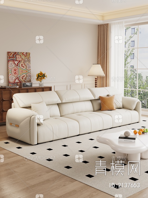 沙发 沙发茶几组合3D模型下载【ID:2137653】