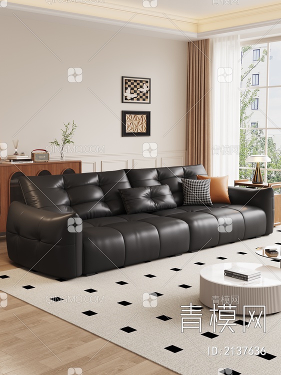沙发 沙发茶几组合3D模型下载【ID:2137636】
