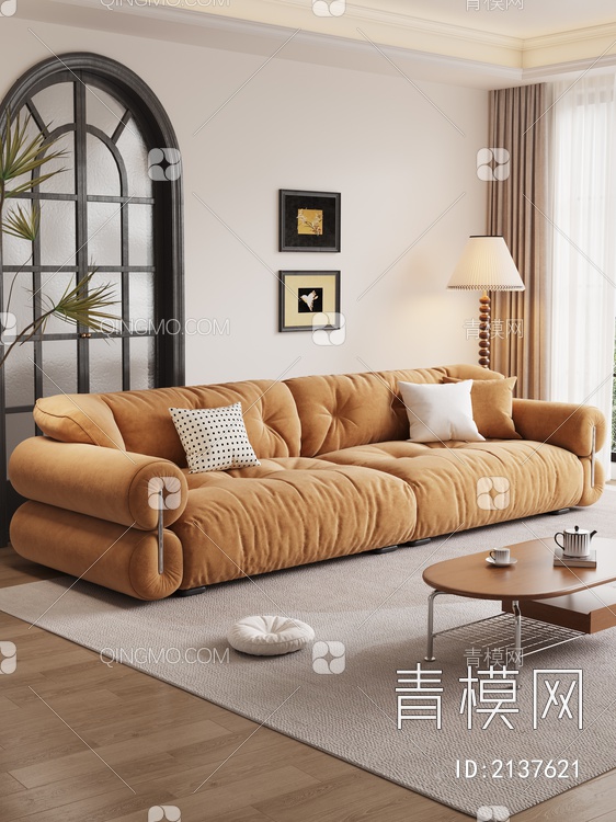 沙发 沙发茶几组合3D模型下载【ID:2137621】