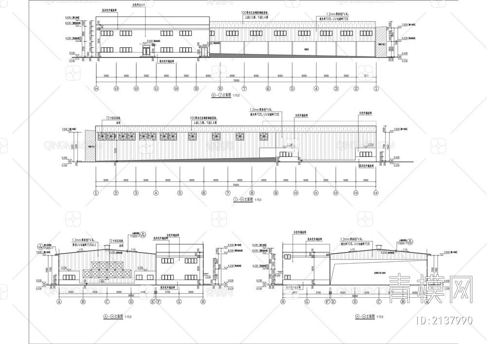 牛场改扩建项目建筑施工图【ID:2137990】