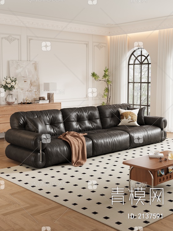 沙发 沙发茶几组合3D模型下载【ID:2137591】