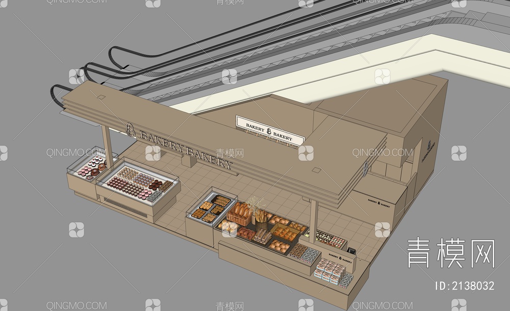 商场货架SU模型下载【ID:2138032】