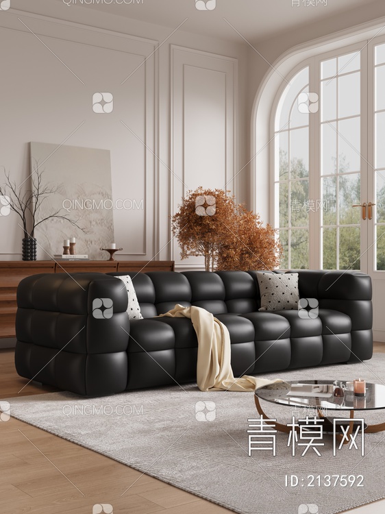 客厅沙发 沙发茶几组合3D模型下载【ID:2137592】
