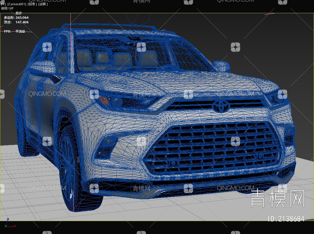 2024款丰田大汉兰达Grand Highlander汽车3D模型下载【ID:2138684】