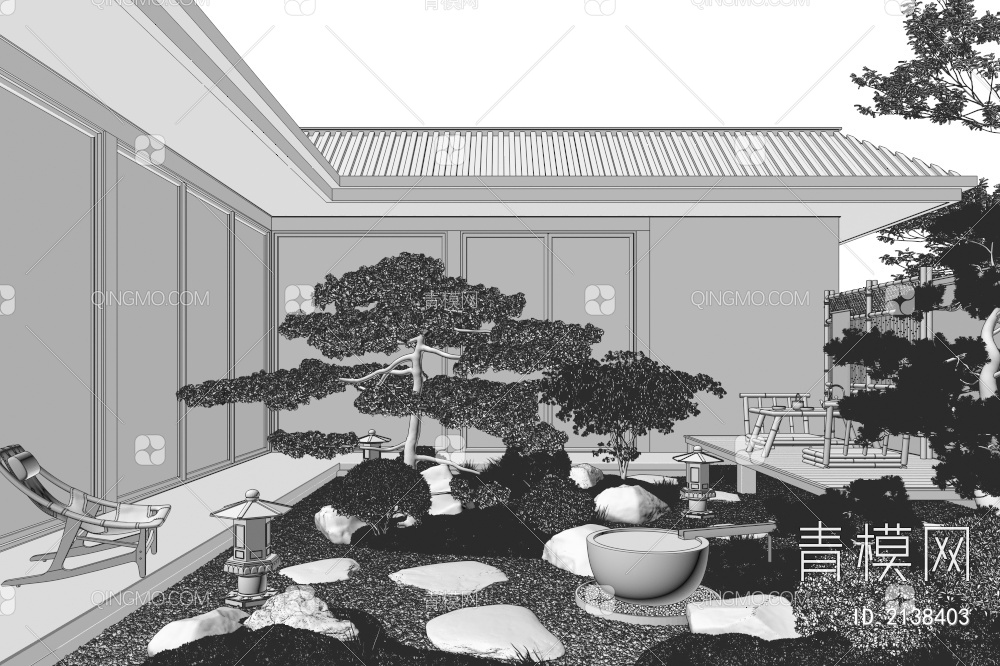庭院景观3D模型下载【ID:2138403】