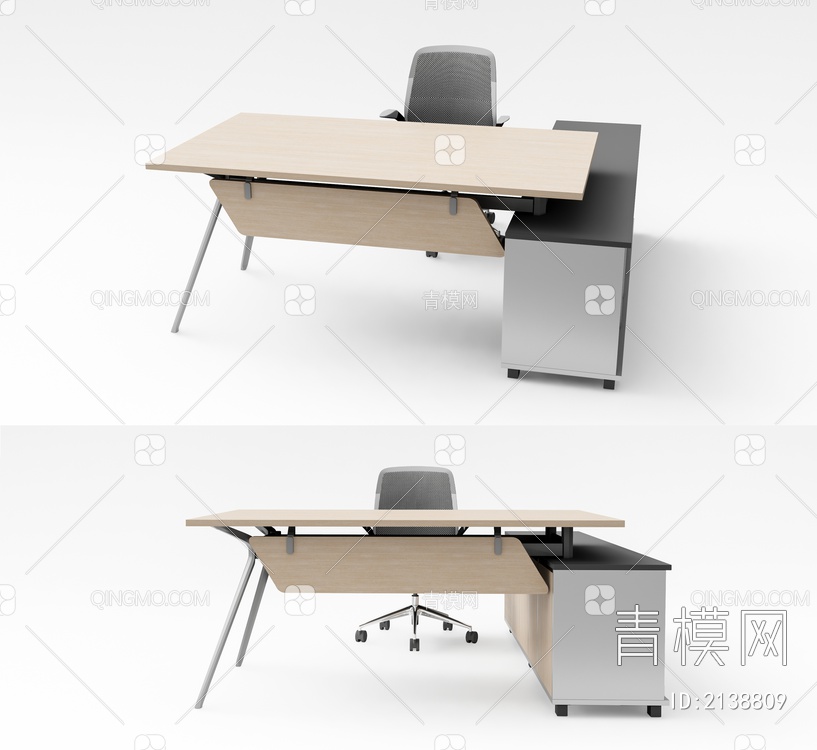 经理办公桌椅SU模型下载【ID:2138809】