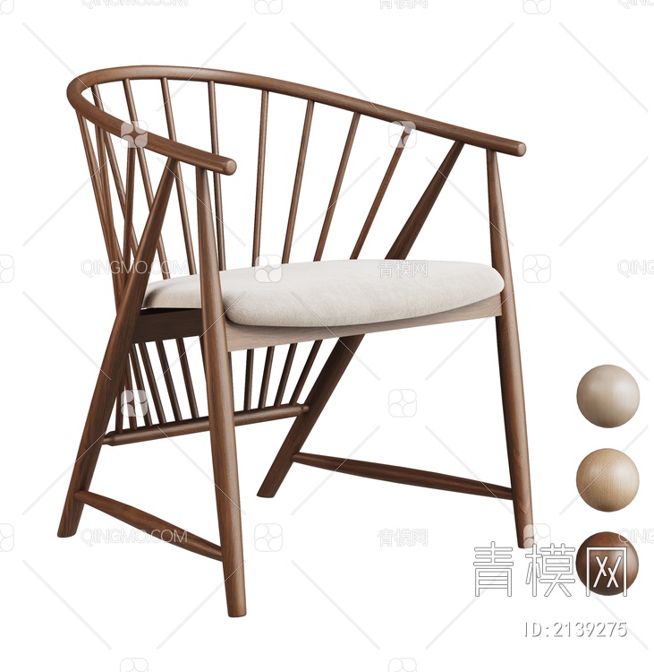 单椅  餐椅  休闲椅3D模型下载【ID:2139275】