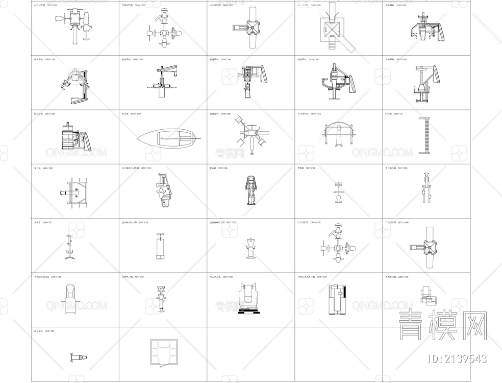 户外器材健身CAD【ID:2139543】