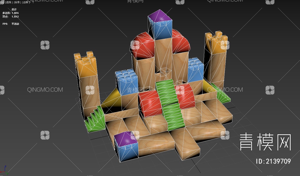 积木城堡3D模型下载【ID:2139709】
