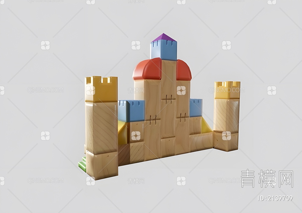 积木城堡3D模型下载【ID:2139709】