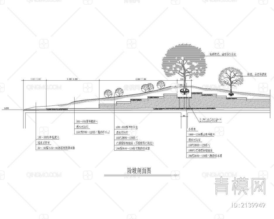 台阶坡道CAD【ID:2139949】