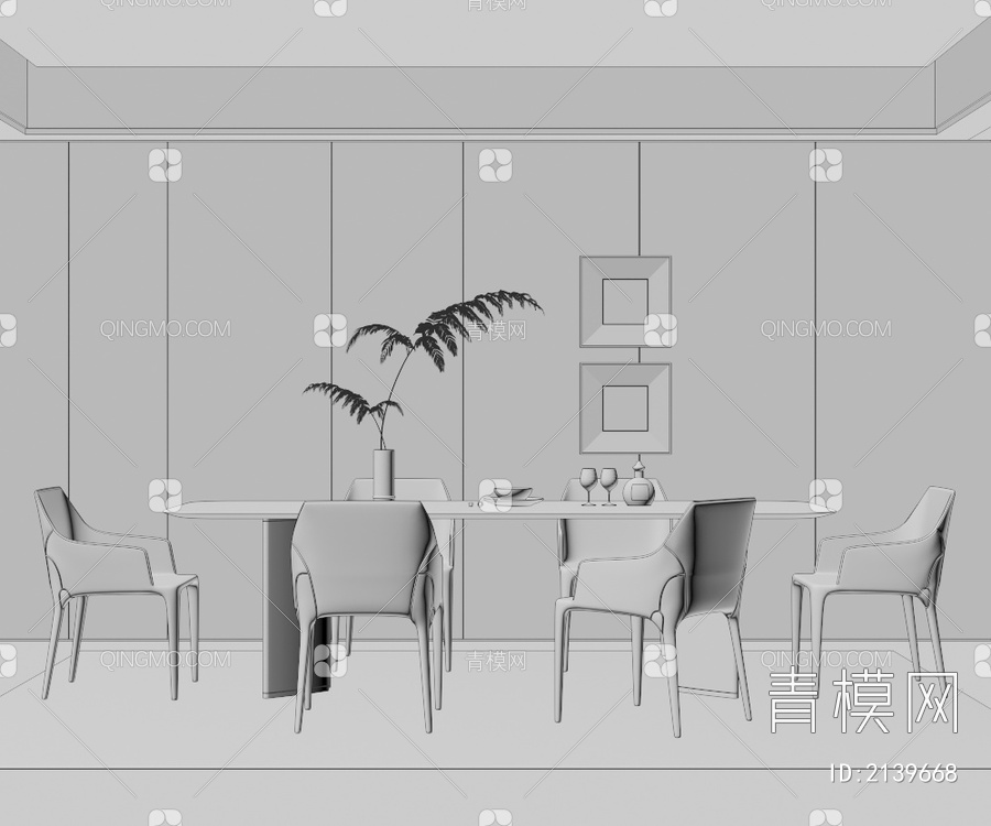 餐厅3D模型下载【ID:2139668】