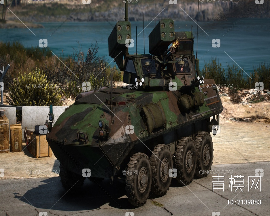 美国LAVAD防空型装甲车3D模型下载【ID:2139883】