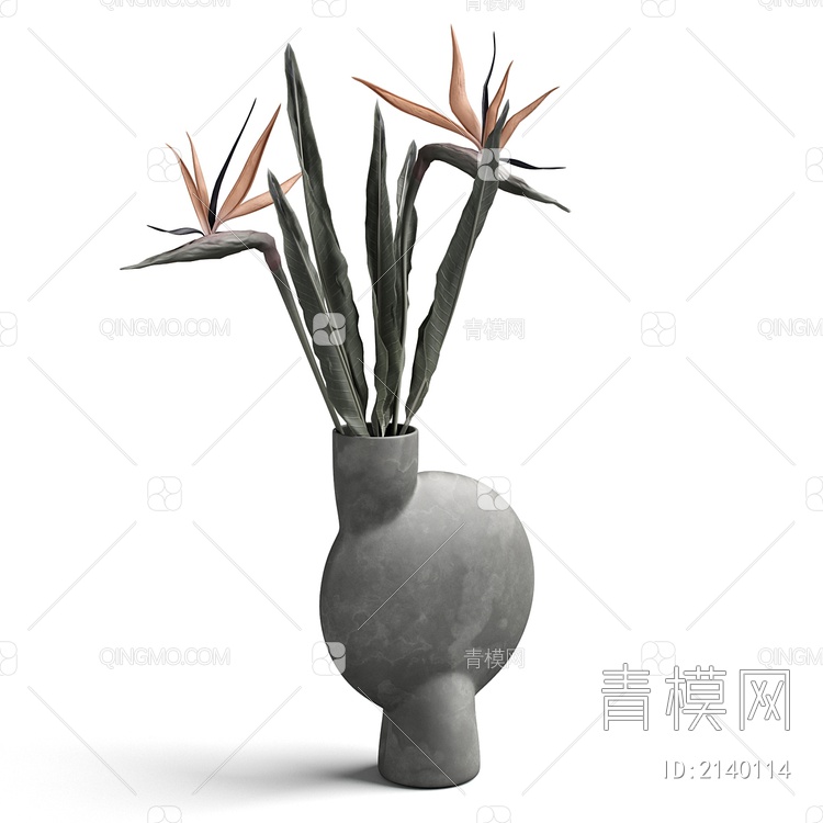 花瓶3D模型下载【ID:2140114】
