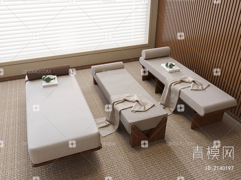 床尾凳 沙发凳3D模型下载【ID:2140197】