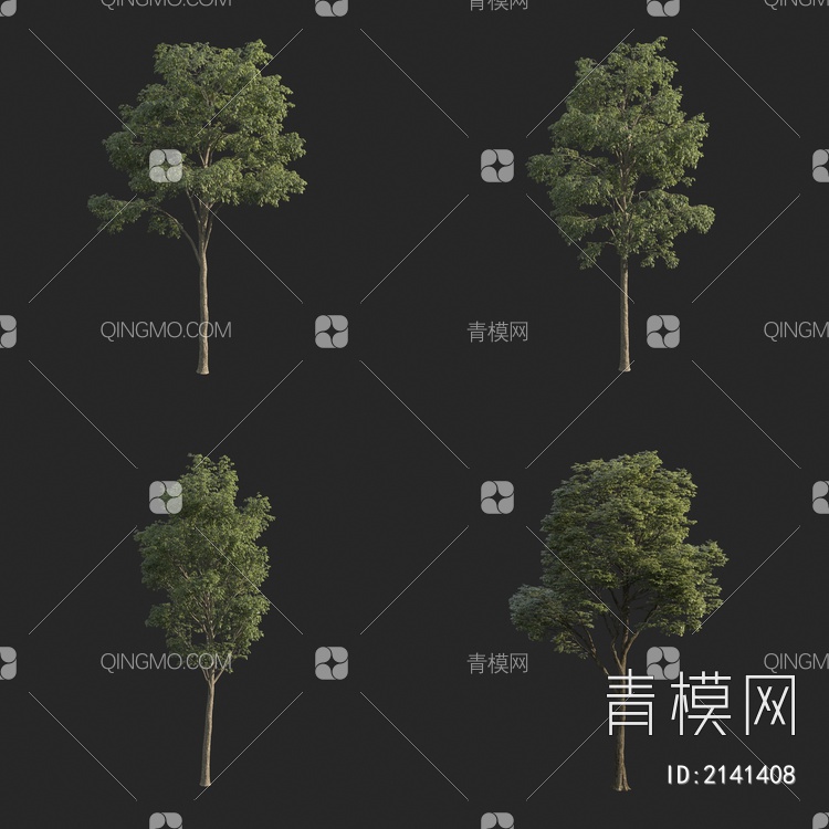 景观树 小乔木 小树 鸟瞰树 行道树3D模型下载【ID:2141408】