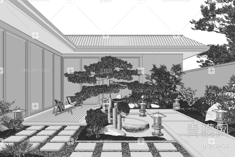 庭院景观3D模型下载【ID:2139438】