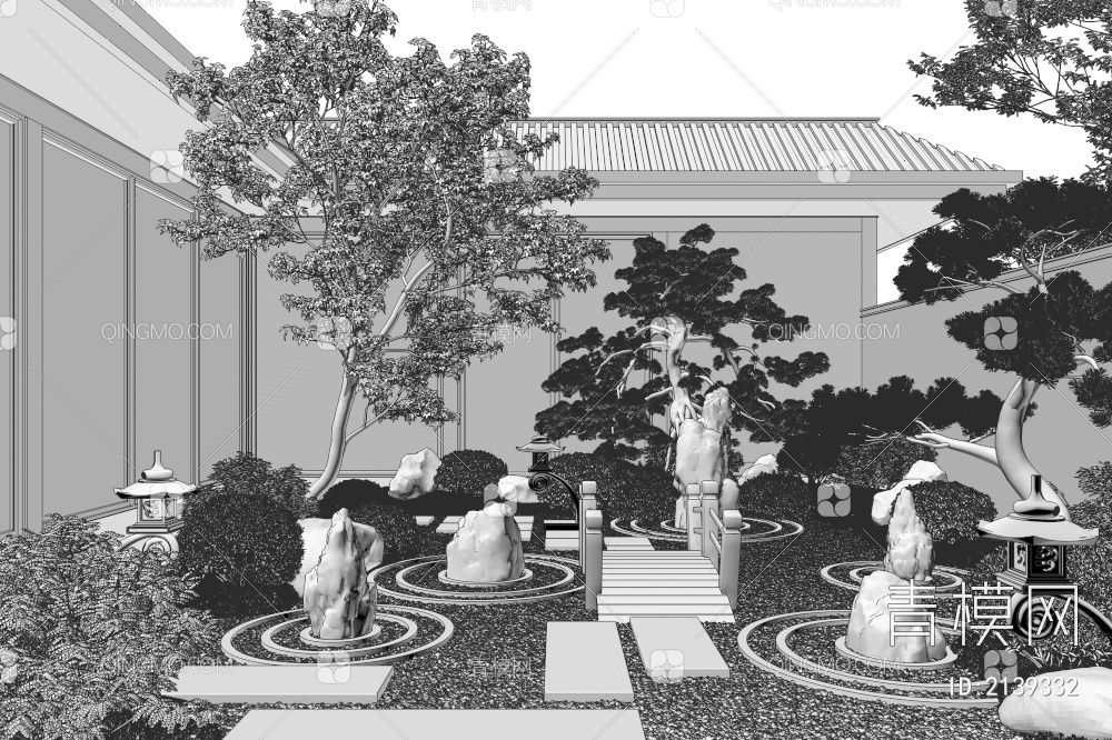 庭院景观3D模型下载【ID:2139332】