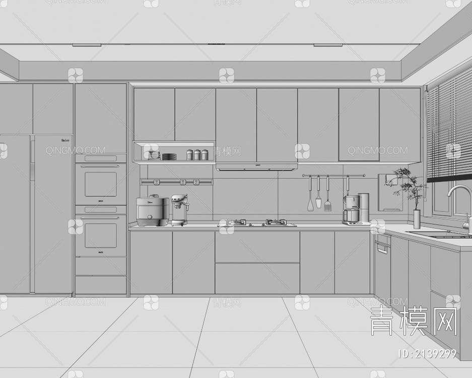 厨房 冰箱 直饮机3D模型下载【ID:2139299】