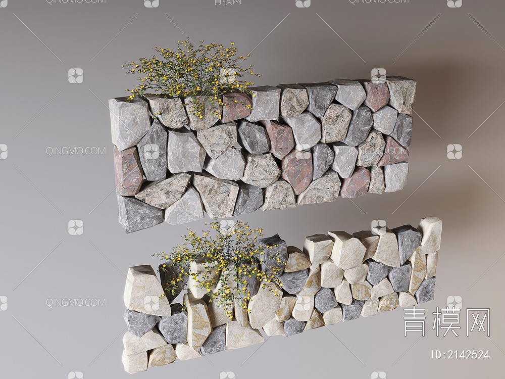 石墙3D模型下载【ID:2142524】