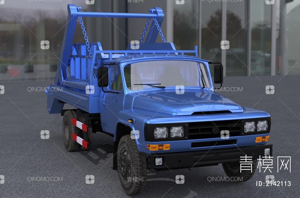 80年代国产经典东风垃圾车卡车140汽车3D模型下载【ID:2142113】