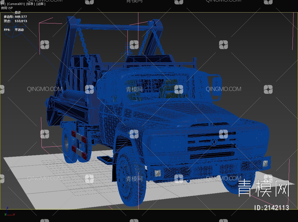 80年代国产经典东风垃圾车卡车140汽车3D模型下载【ID:2142113】