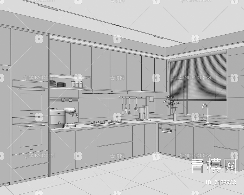厨房 冰箱 直饮机3D模型下载【ID:2139933】