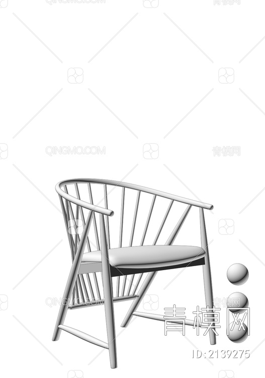 单椅  餐椅  休闲椅3D模型下载【ID:2139275】