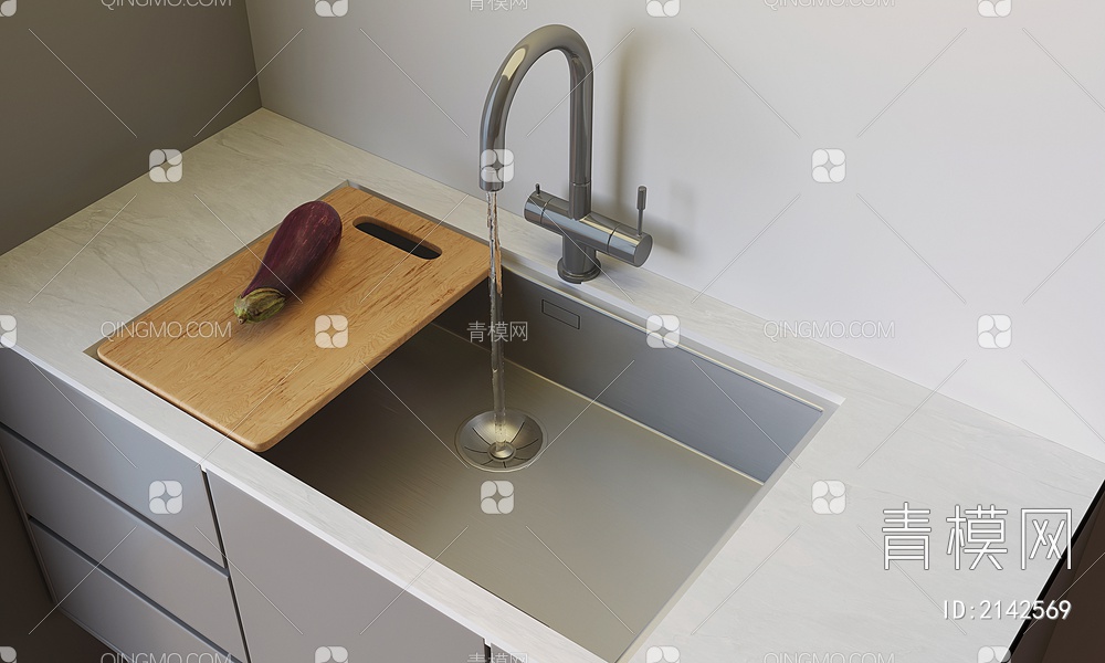 洗菜池，水槽3D模型下载【ID:2142569】
