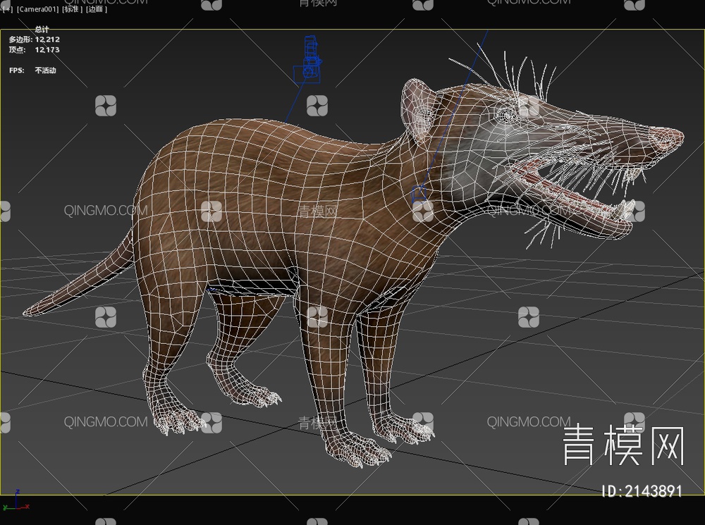 恐毛猬恐棘猬灭绝动物3D模型下载【ID:2143891】