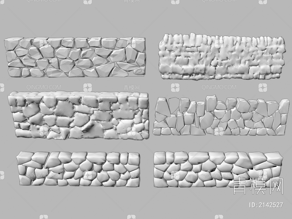 石墙3D模型下载【ID:2142527】