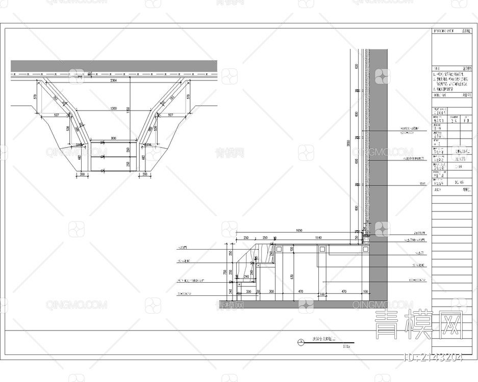 酒吧室内装修CAD施工图+预算【ID:2143204】