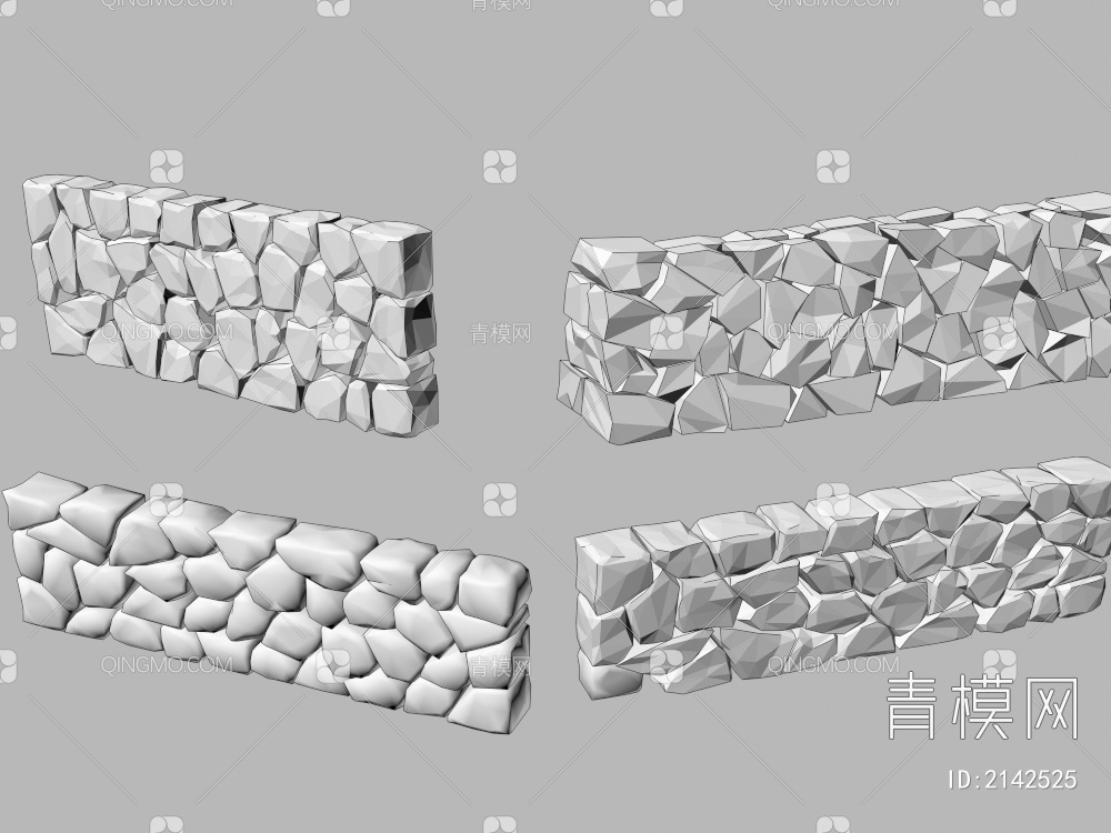 石墙3D模型下载【ID:2142525】