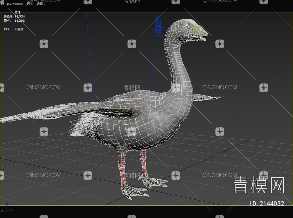 澳洲灰雁 蜡嘴雁 巴伦角岛鹅雁 鹅鸭禽动物3D模型下载【ID:2144032】