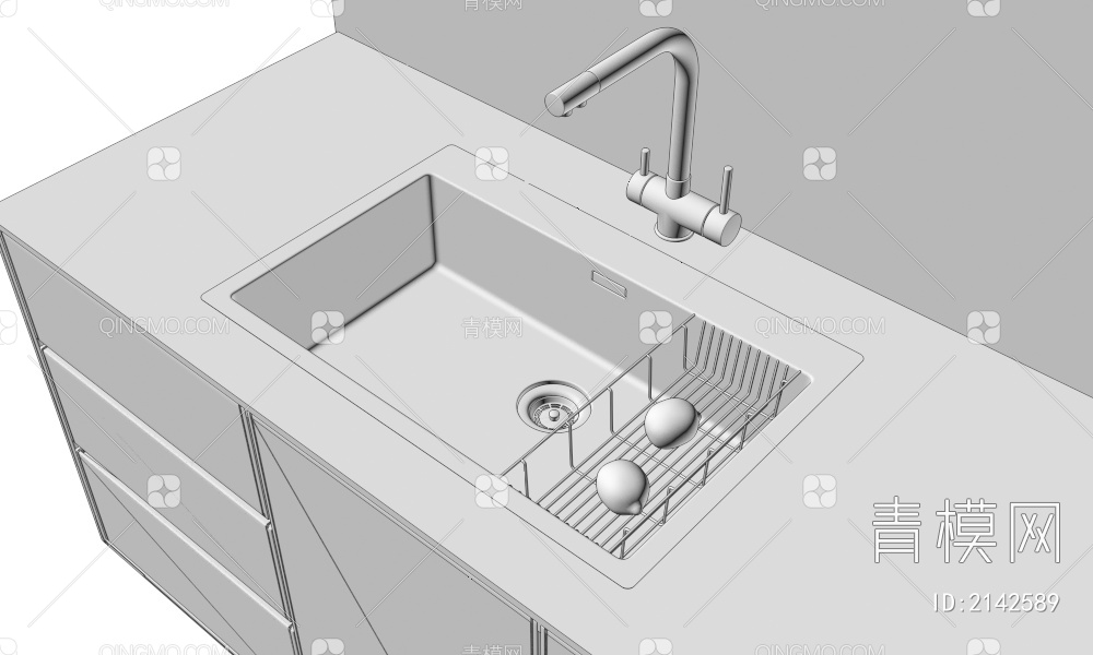 洗菜池，水槽3D模型下载【ID:2142589】
