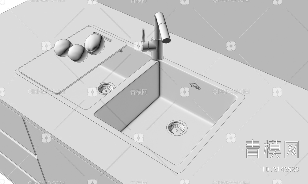 洗菜池，水槽3D模型下载【ID:2142583】