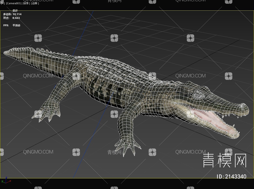 墨西哥鳄鱼动物3D模型下载【ID:2143340】
