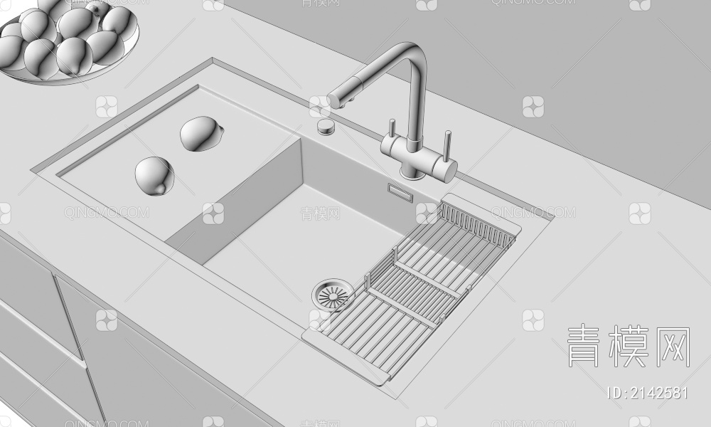 洗菜池，水槽3D模型下载【ID:2142581】