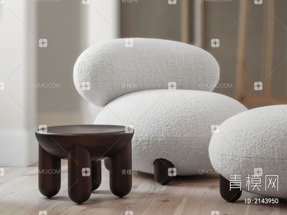 躺椅 单人沙发3D模型下载【ID:2143950】