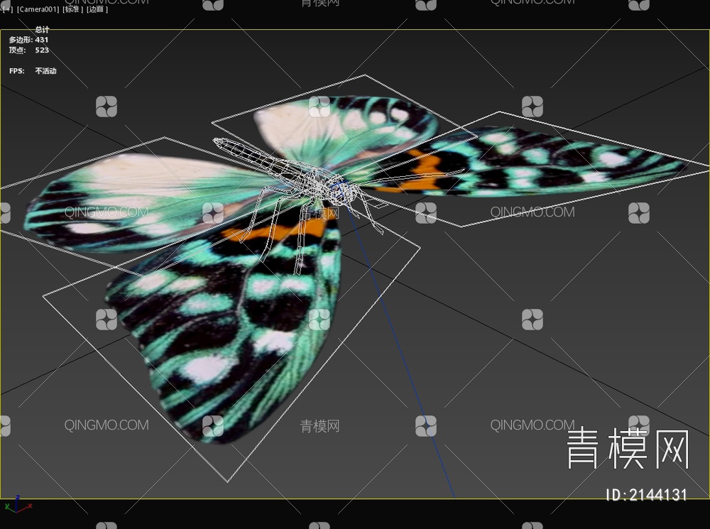 山龙眼萤斑蛾蝴蝶 生物昆虫3D模型下载【ID:2144131】