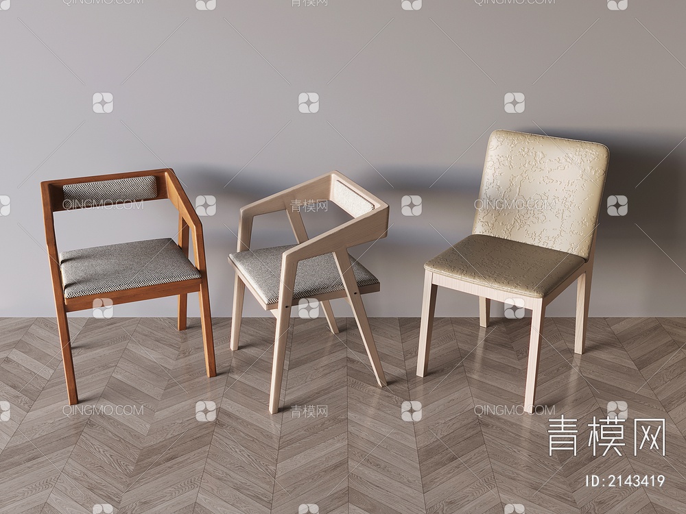 餐椅，椅子3D模型下载【ID:2143419】