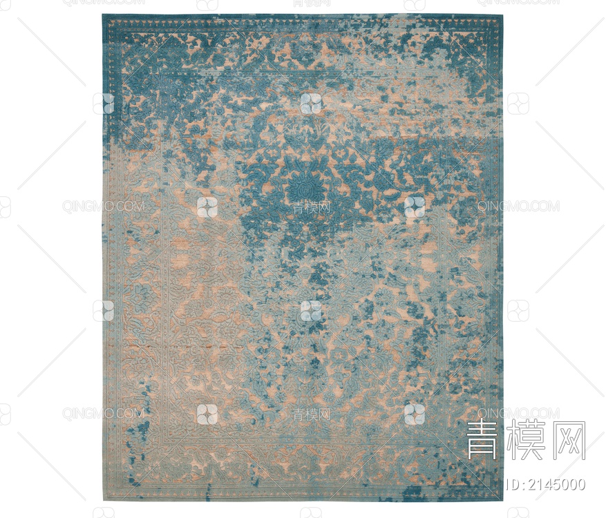 蓝色印花地毯贴图下载【ID:2145000】