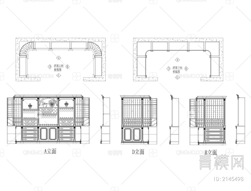 柜子外观CAD模块【ID:2145498】