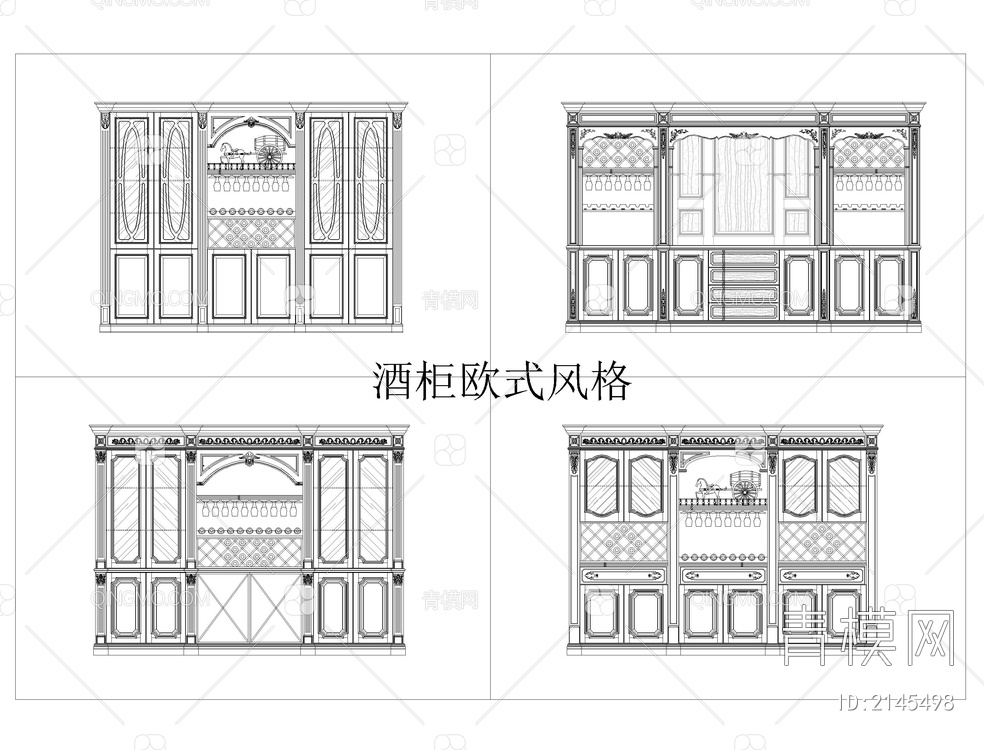 柜子外观CAD模块【ID:2145498】