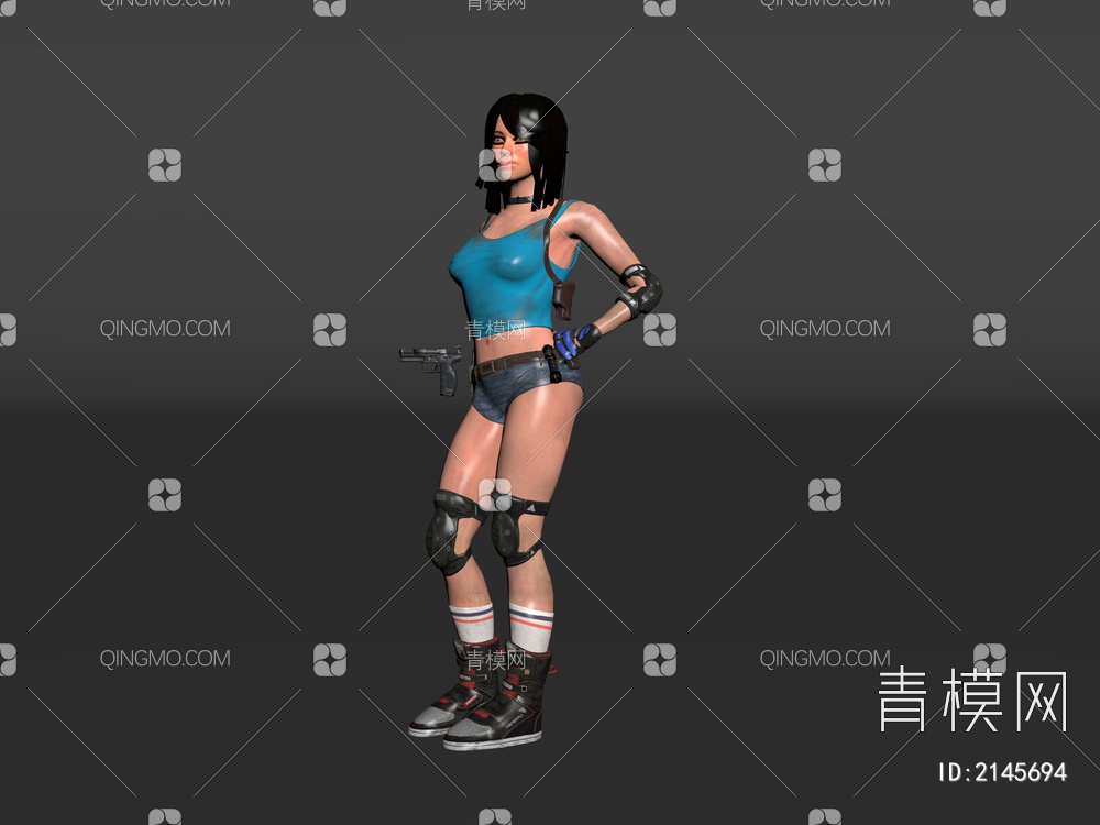 游戏女性3D模型下载【ID:2145694】