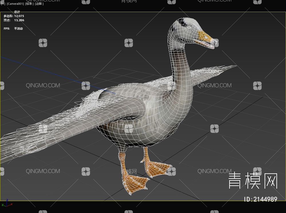 斑头雁 白头雁 黑纹头雁动物3D模型下载【ID:2144989】