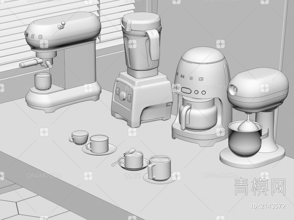 咖啡机3D模型下载【ID:2143579】