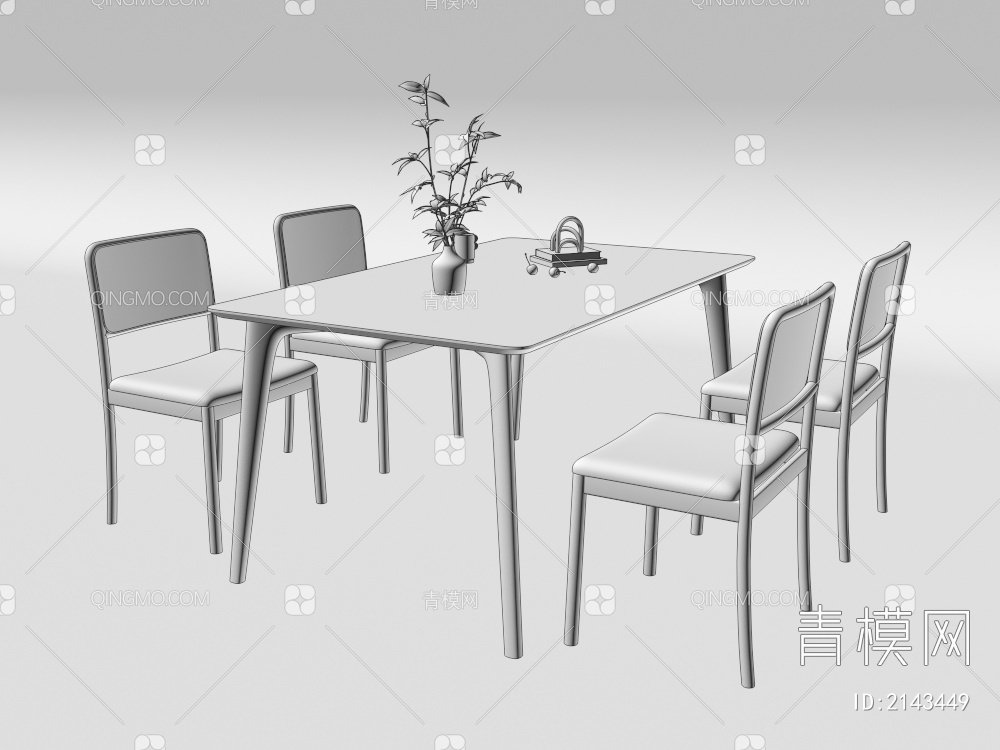 餐桌椅3D模型下载【ID:2143449】